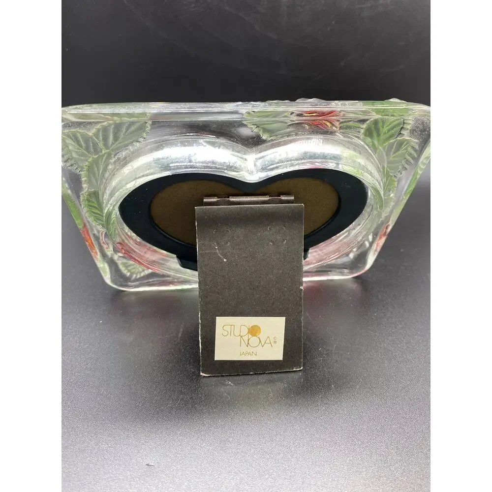 Vintage Iridescent Roses Crystal Picture‎ Frame Studio Nova Y2K 5.75
